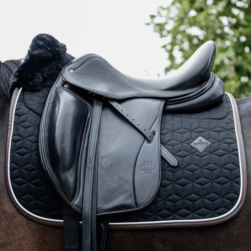 Kentucky Skin Friendly Star Quilting Dressage Saddlecloth - Black-2