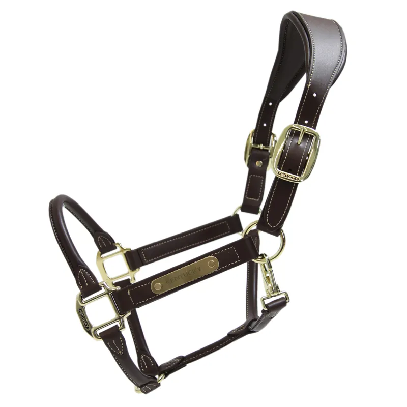 Kentucky Anatomic Artificial Leather Headcollar - Brown-2