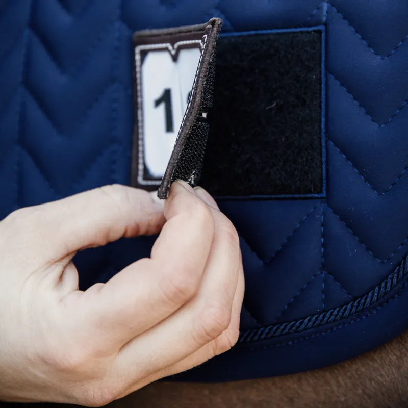 Kentucky Fishbone Competition Saddlecloth with Numbers - Black-1