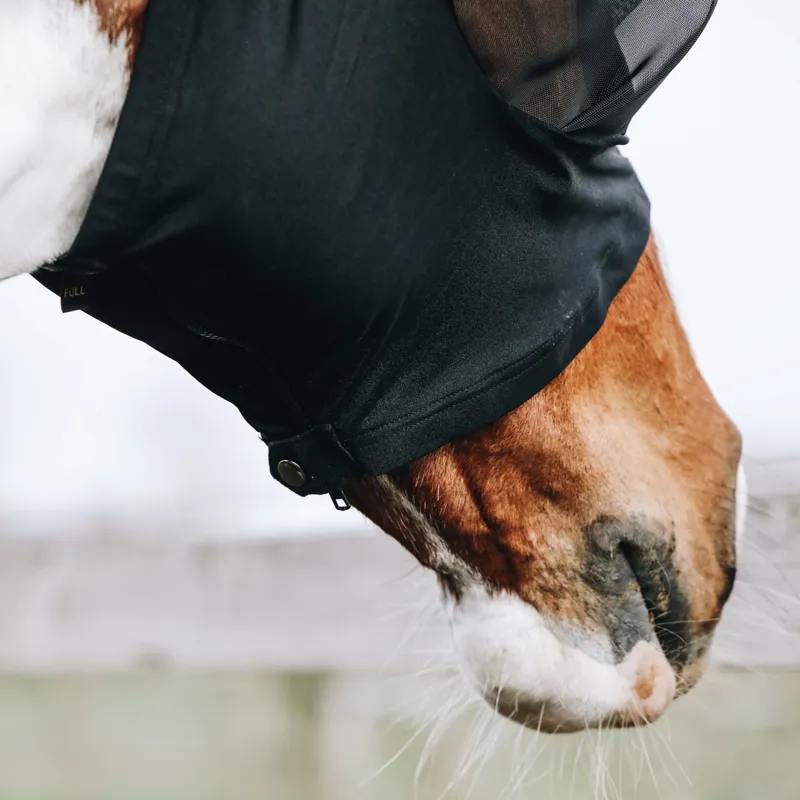 Kentucky Slim Fit Fly Mask - Black-1