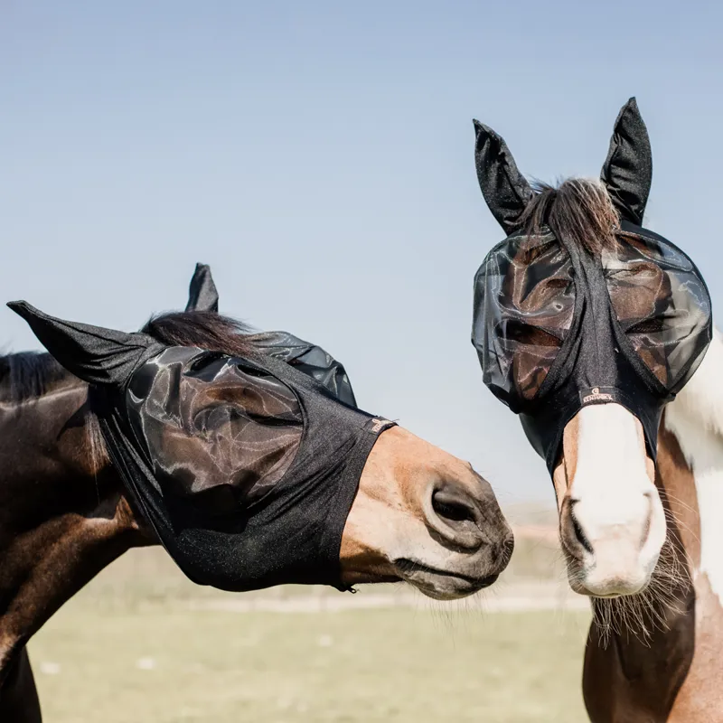 Kentucky Slim Fit Fly Mask - Black-3