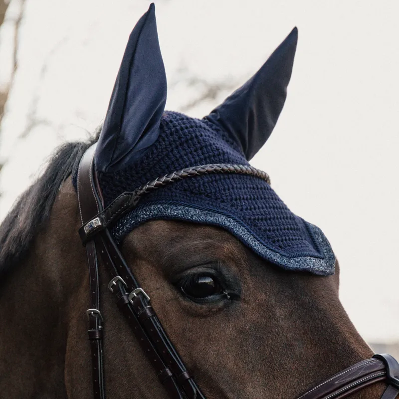 Kentucky Wellington Glitter Stone Soundless Fly Veil - Dark Navy-2