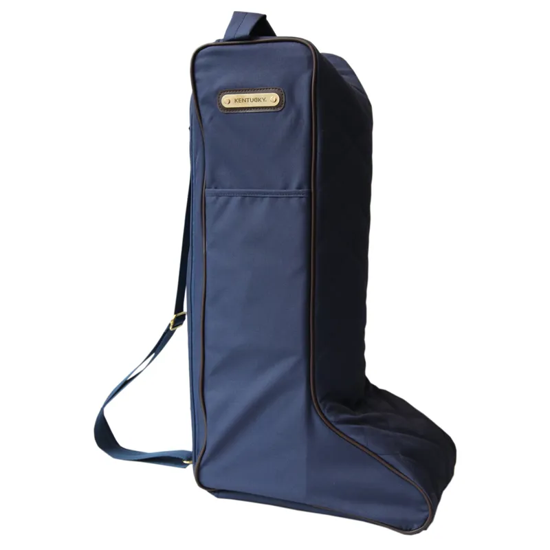 Kentucky Boot Bag with Faux Fur Lining - Navy-3