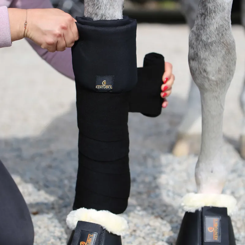 Kentucky Wool Bandages - Black