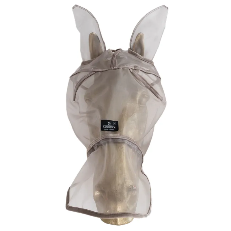 Kentucky Classic Fly Mask with Ears and Nose - Beige-3