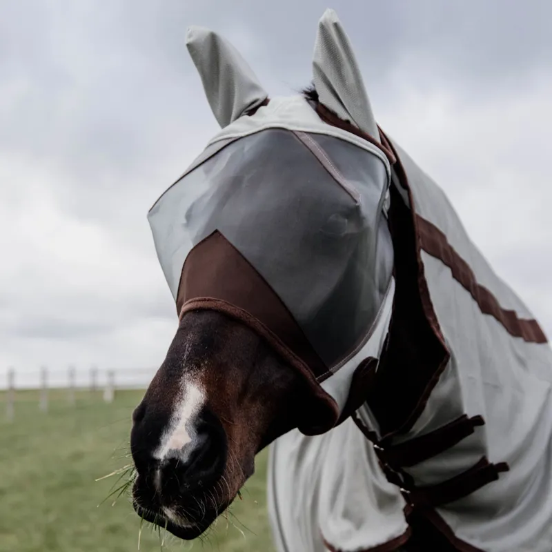 Kentucky Classic Fly Mask with Ears - Silver