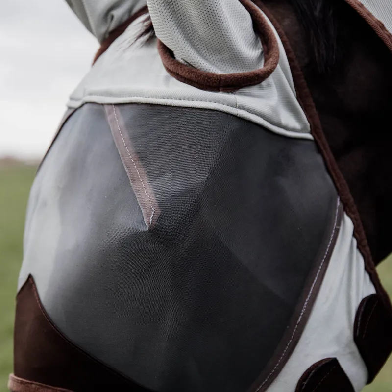 Kentucky Classic Fly Mask with Ears - Silver-3