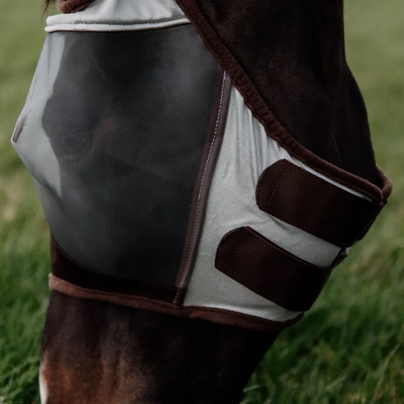 Kentucky Classic Fly Mask with Ears - Silver-5