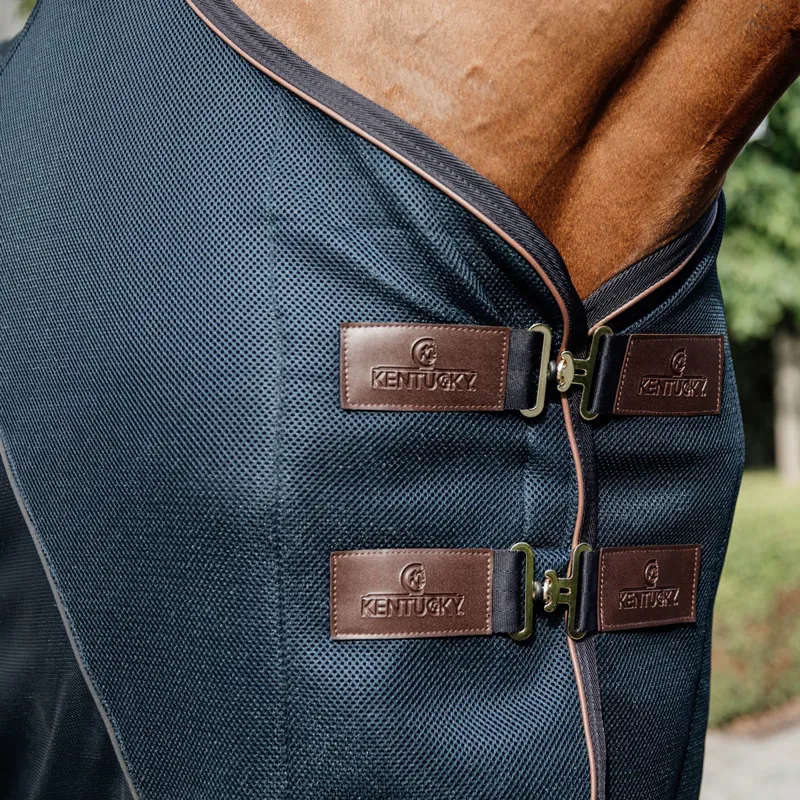 Kentucky Mesh-Combo Cooler Rug - Navy-2