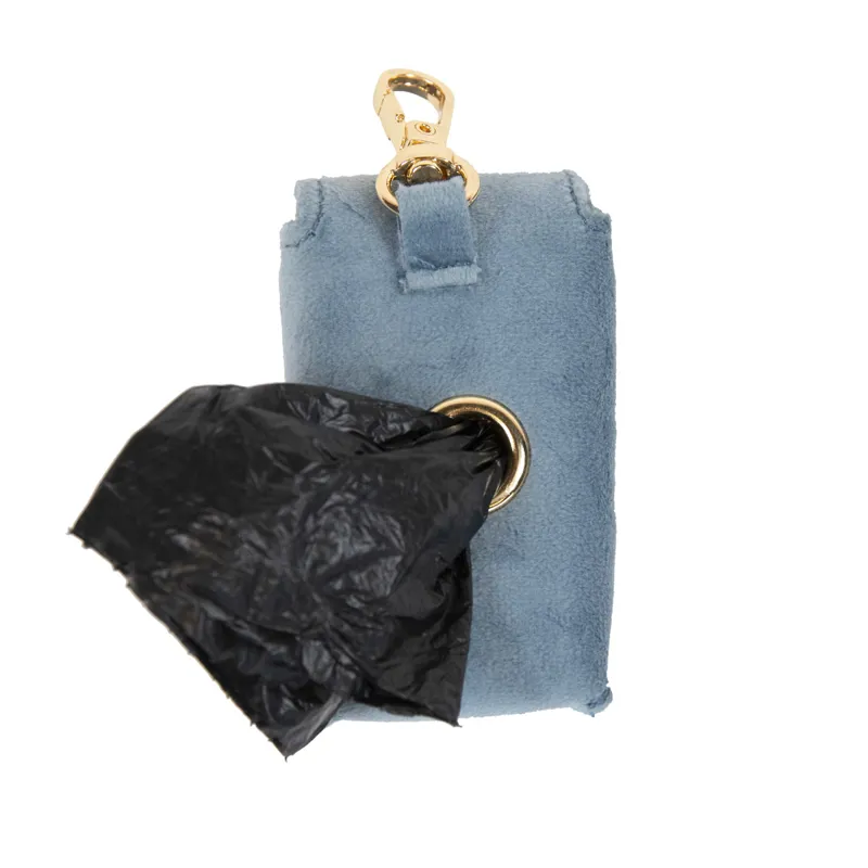 Kentucky Velvet Dog Square Poop Bag Holder - Light Blue-1