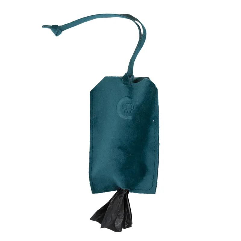Kentucky Velvet Dog Pocket Poop Bag Holder - Emerald-1