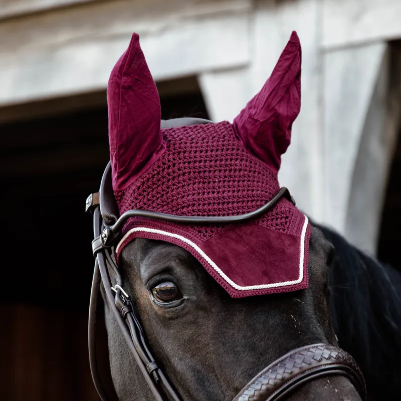 Kentucky Wellington Velvet Fly Veil - Bordeaux-1