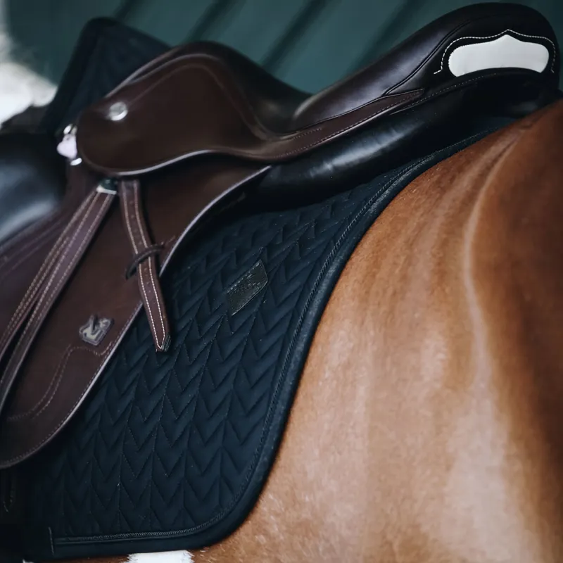 Kentucky Fishbone Jumping Saddlecloth - Black-2