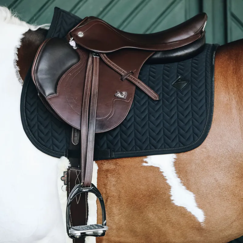 Kentucky Fishbone Jumping Saddlecloth - Black-1