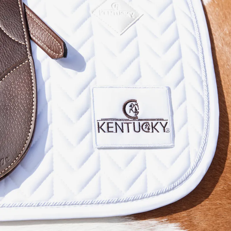 Kentucky Fishbone Competition Dressage Number Saddlecloth - White-2