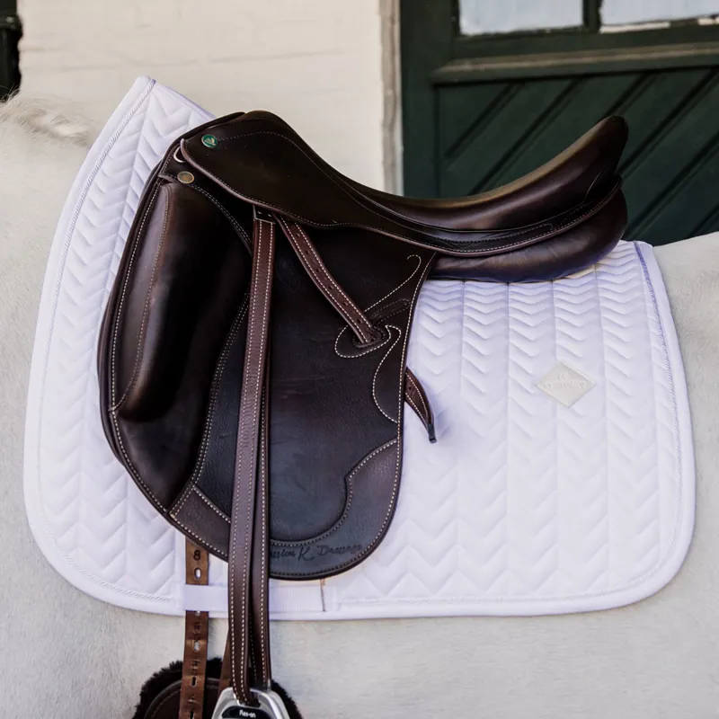 Kentucky Fishbone Dressage Saddlecloth - White-1