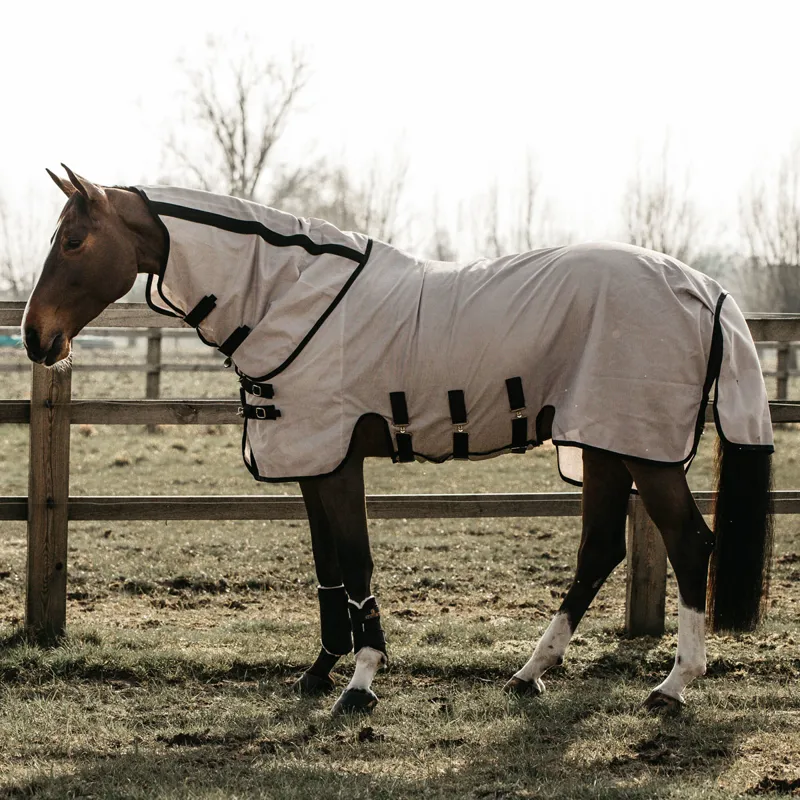 Kentucky Mesh Detachable Neck Fly Rug - Beige