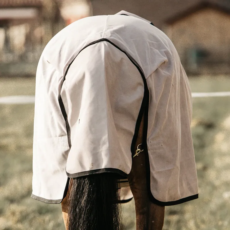 Kentucky Mesh Detachable Neck Fly Rug - Beige-1