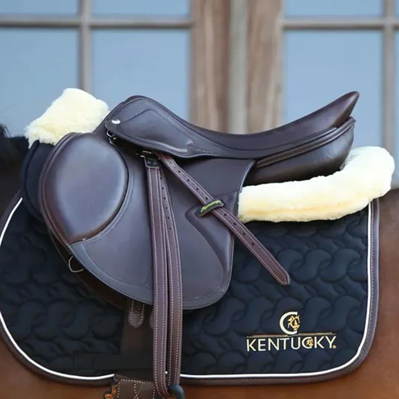 Kentucky Sheepskin Anatomic Absorb Half Pad - Black/Natural-3