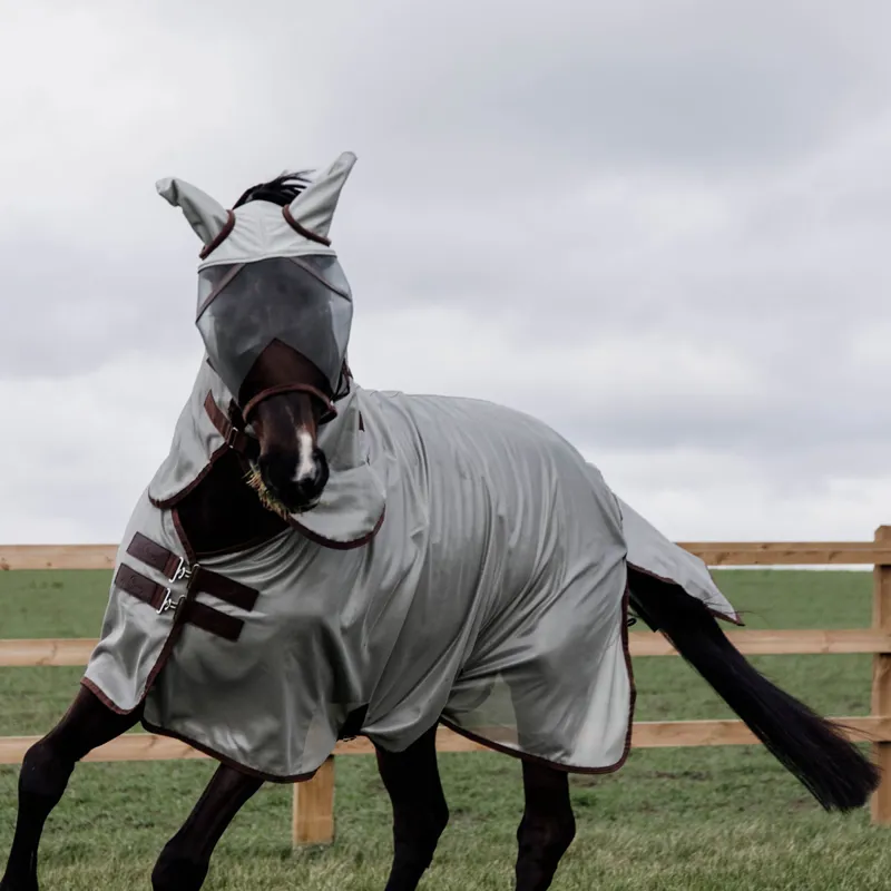 Kentucky Classic Mesh Fly Rug - Silver-2