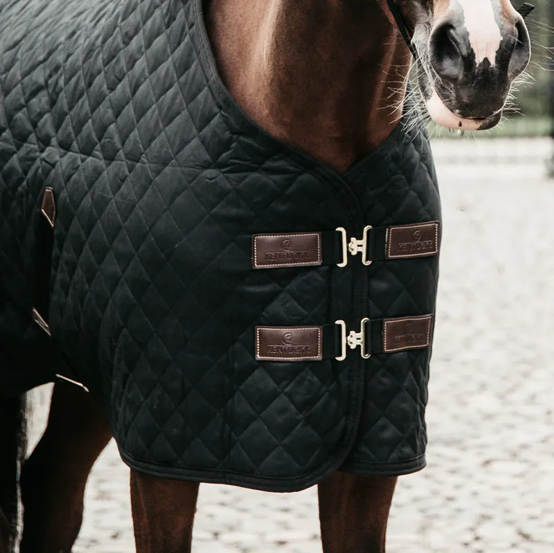 Kentucky 400g Standard Neck Stable Rug - Black-1