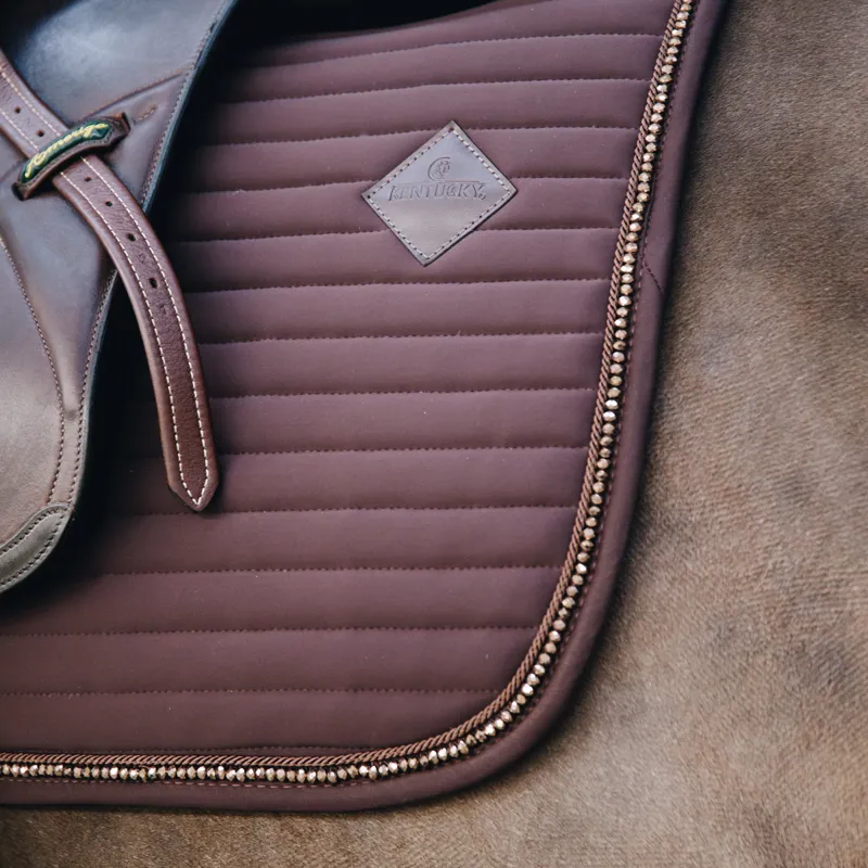 Kentucky Pearls Jumping Saddlecloth - Brown-2