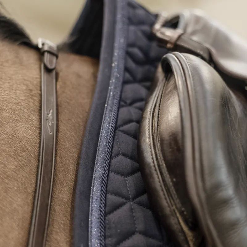 Kentucky Glitter Rope Jump Saddlecloth - Navy-1