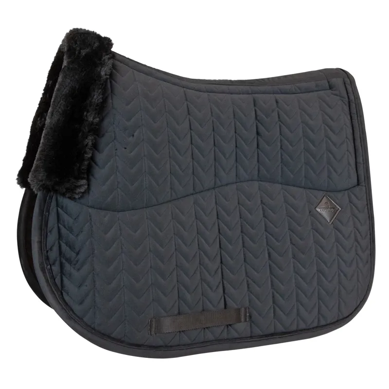 Kentucky Skin Friendly Velvet Jumping Saddlecloth - Black-2
