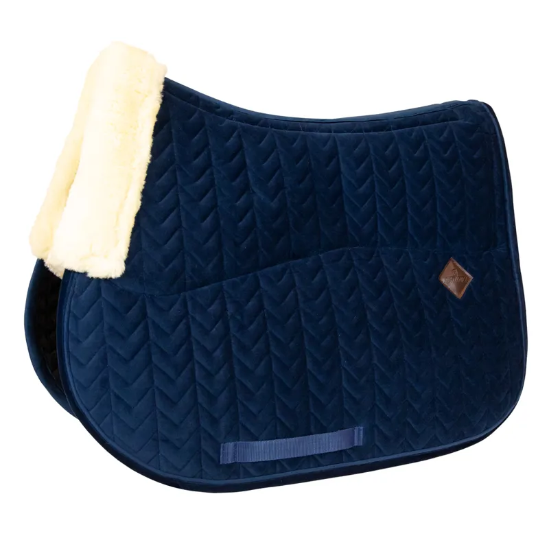 Kentucky Skin Friendly Velvet Jumping Saddlecloth - Navy