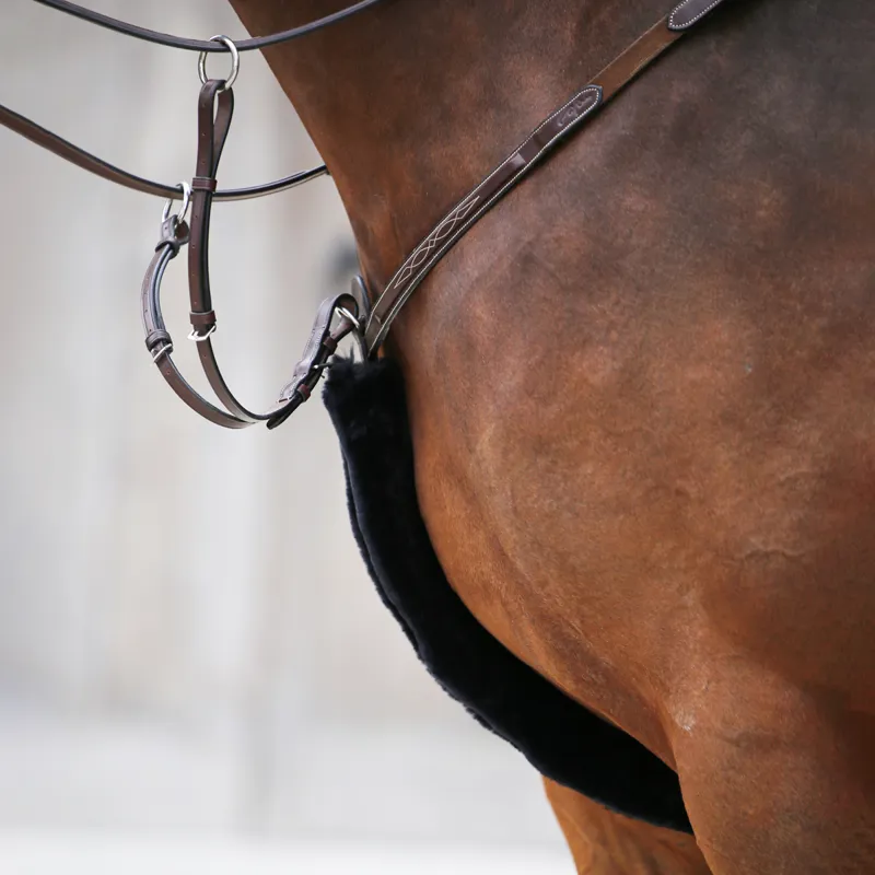 Kentucky Artificial Sheepskin Breastplate Cover - Black