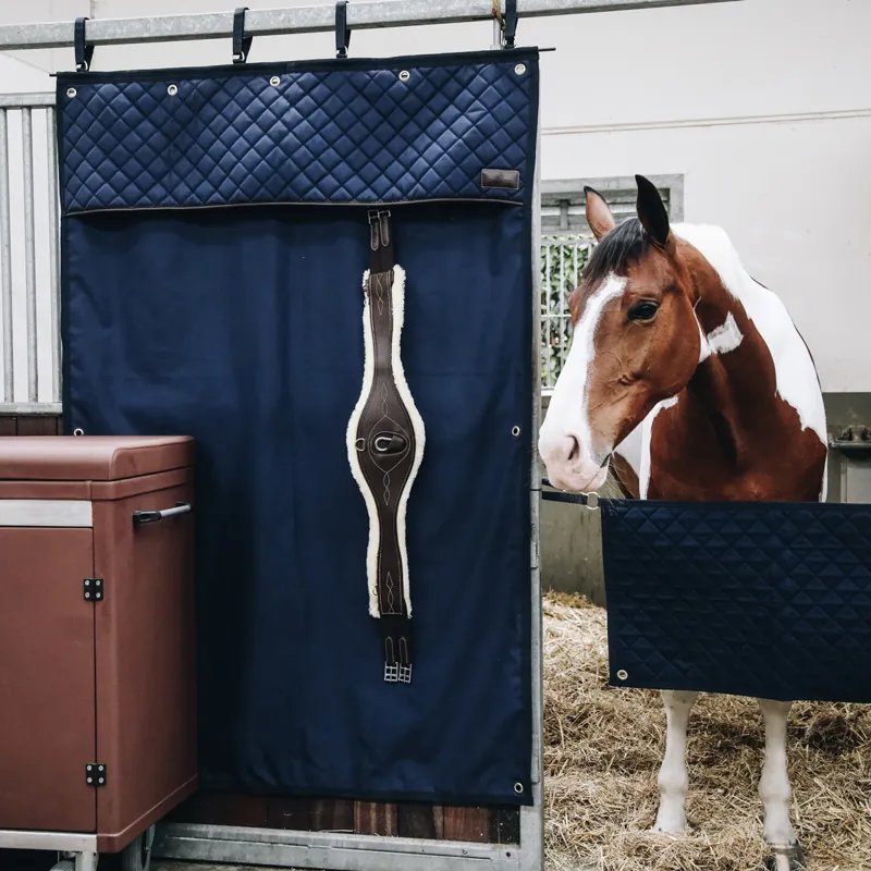 Kentucky Waterproof Stable Drape Curtain - Navy