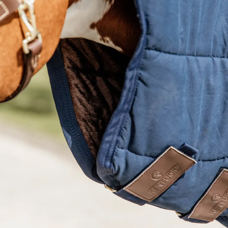 Kentucky 150g Skin Friendly Detachable Neck Under Rug - Navy-1