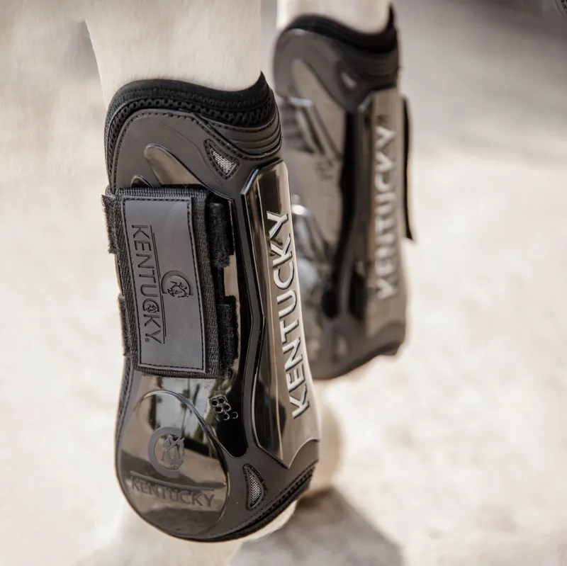 Kentucky Velcro Tendon Boots - Black-1