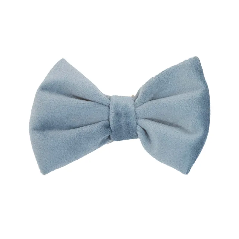 Kentucky Velvet Dog Bow Tie - Light Blue-1