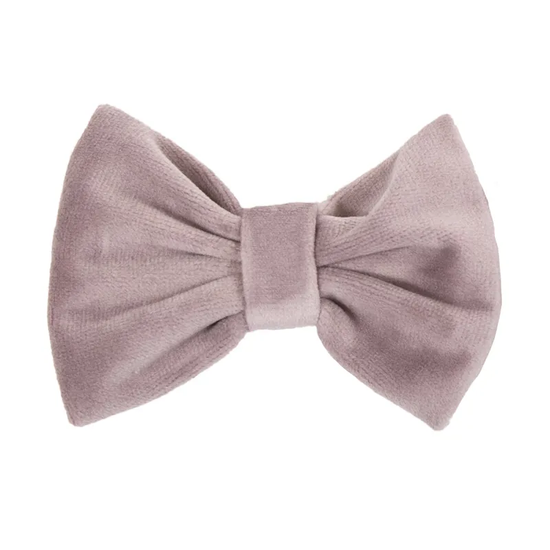 Kentucky Velvet Dog Bow Tie - Soft Rose-1