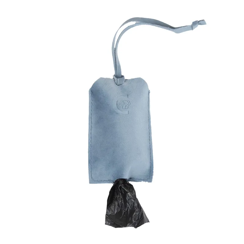 Kentucky Velvet Dog Pocket Poop Bag Holder - Light Blue-1