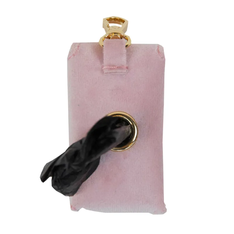 Kentucky Velvet Dog Square Poop Bag Holder - Old Rose-1