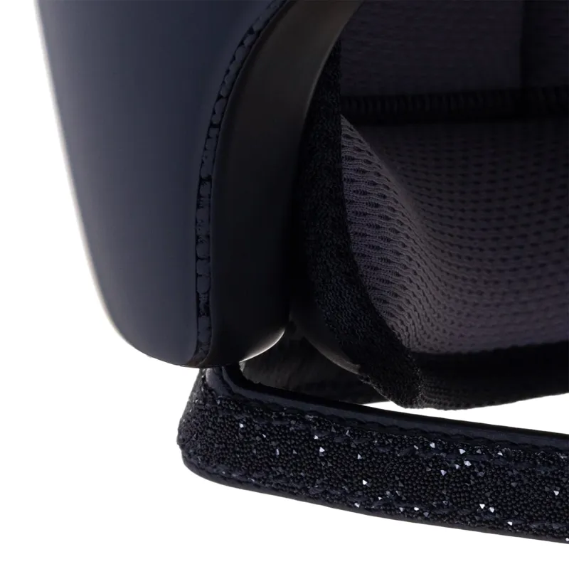 KEP Cromo 2.0 Polo Shine/Star Fabric Riding Hat - Blue/Blue/Blue-3