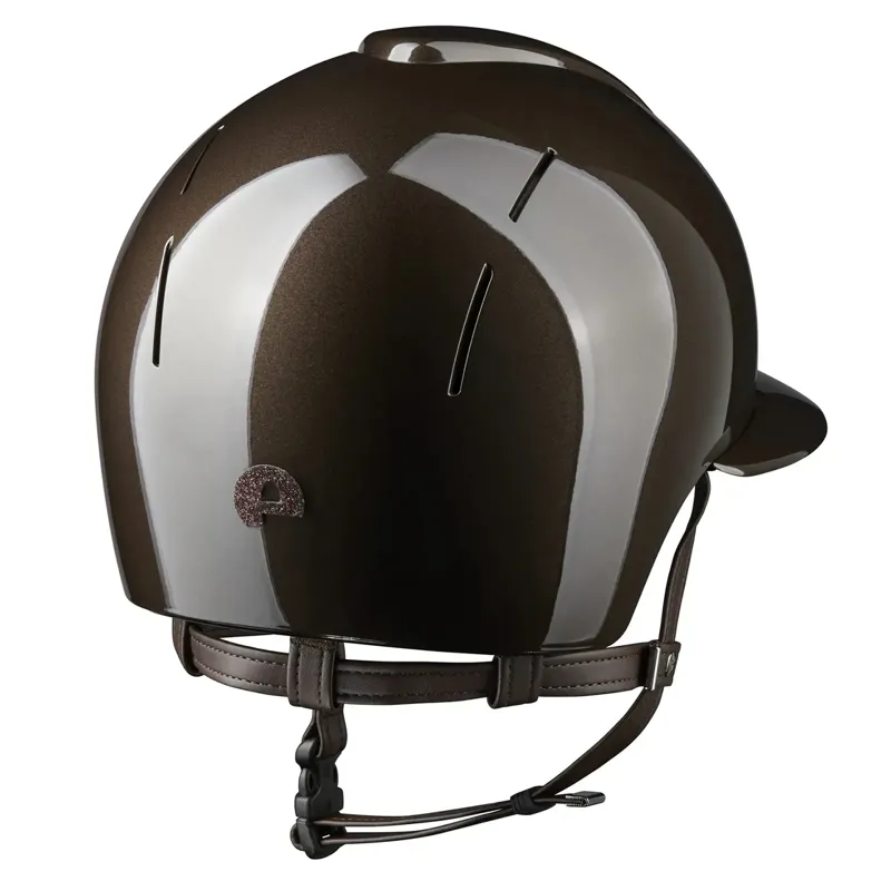KEP Smart Nova Polo Metal Polish/Star Riding Hat - Brown-1