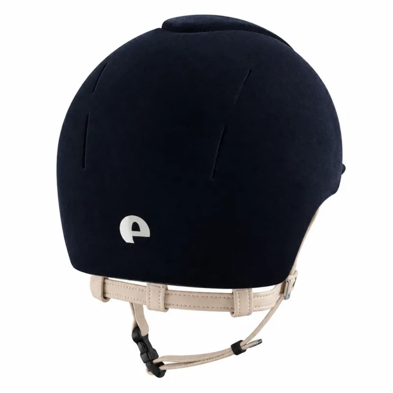KEP Smart Nova Standard Velvet Riding Hat - Black/Light Beige-1