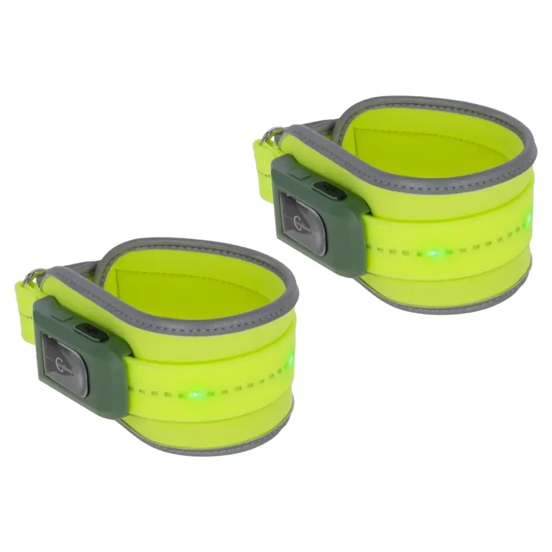 Kerbl Illuminated LED Hi-Viz Leg Bands - Yellow-1