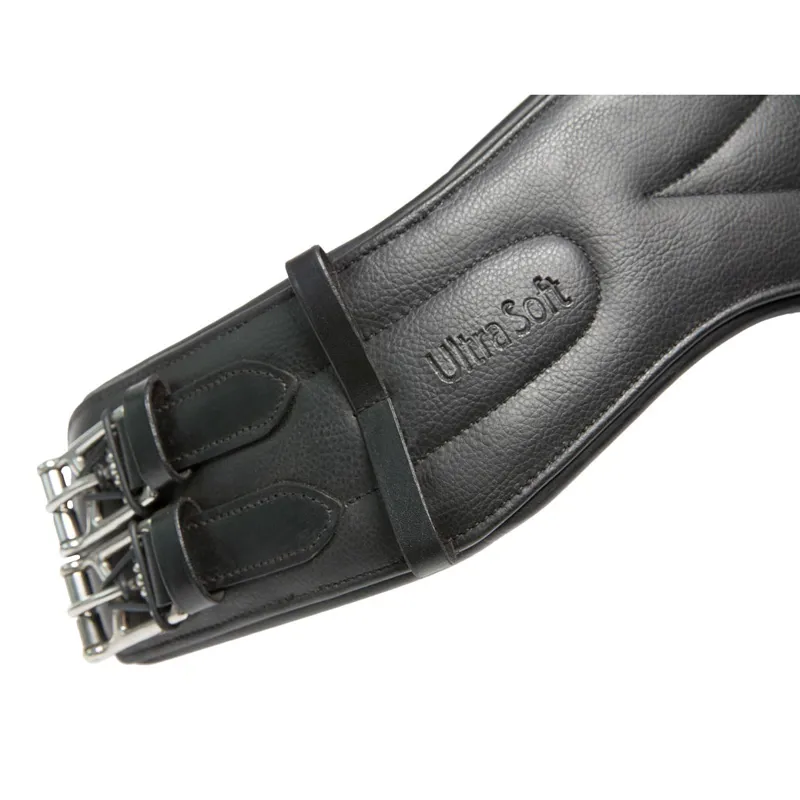 Kieffer Ultrasoft Leather Short Dressage Girth - Black-2