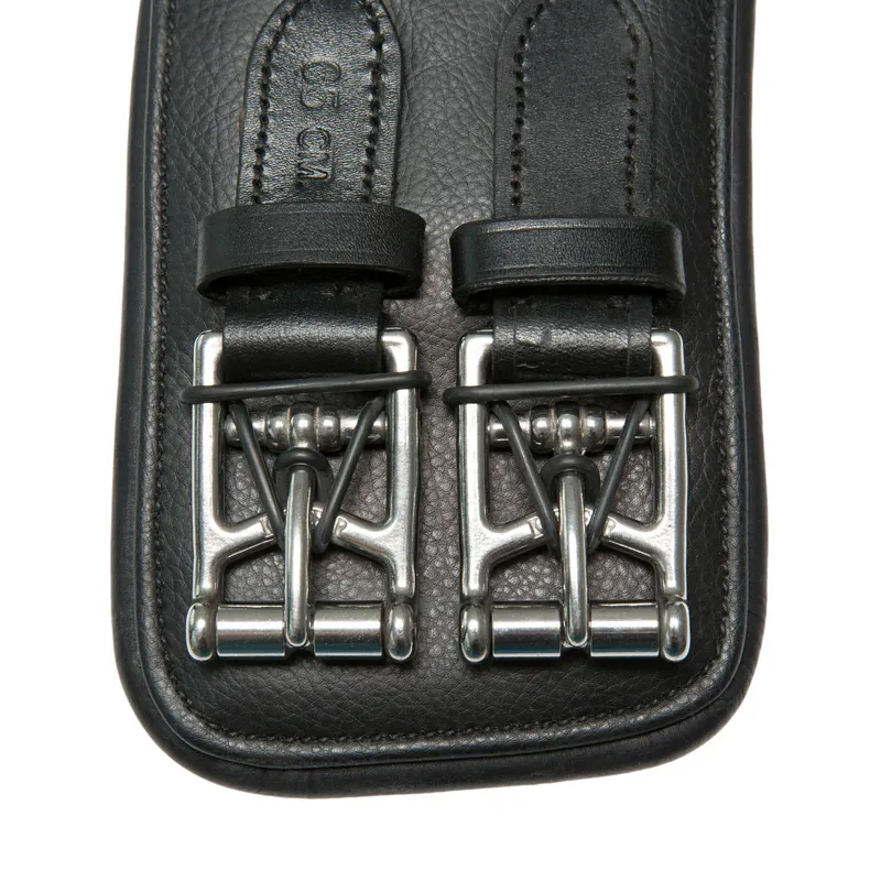 Kieffer Ultrasoft Leather Short Dressage Girth - Black-3