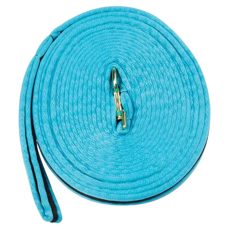 Kincade Brights Two Tone Padded Lunge Line - Aqua/Black