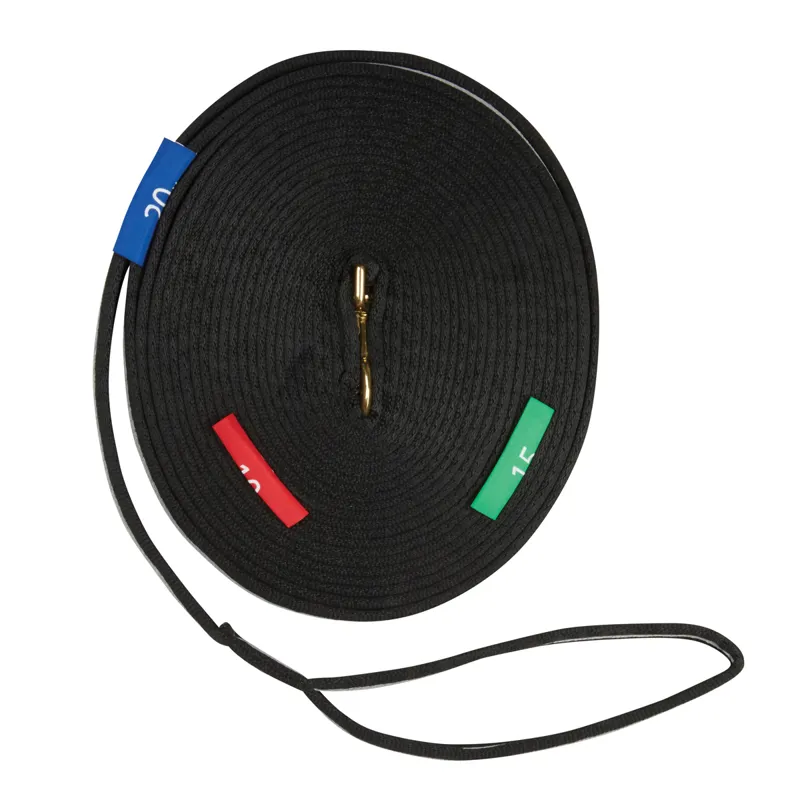 Kincade Two Tone Lunge Line with Circle Markers - Black/Grey