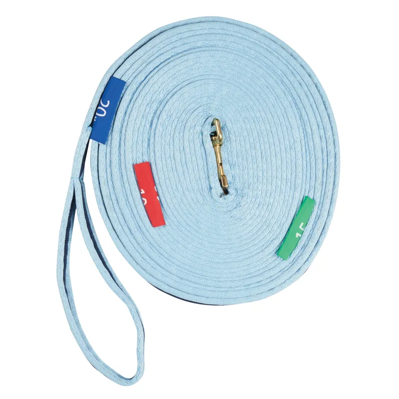 Kincade Two Tone Lunge Line with Circle Markers - Blue/Navy