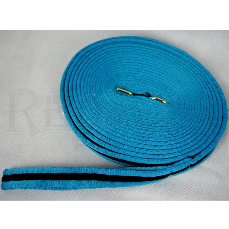 Kincade Brights Two Tone Padded Lunge Line - Aqua/Black