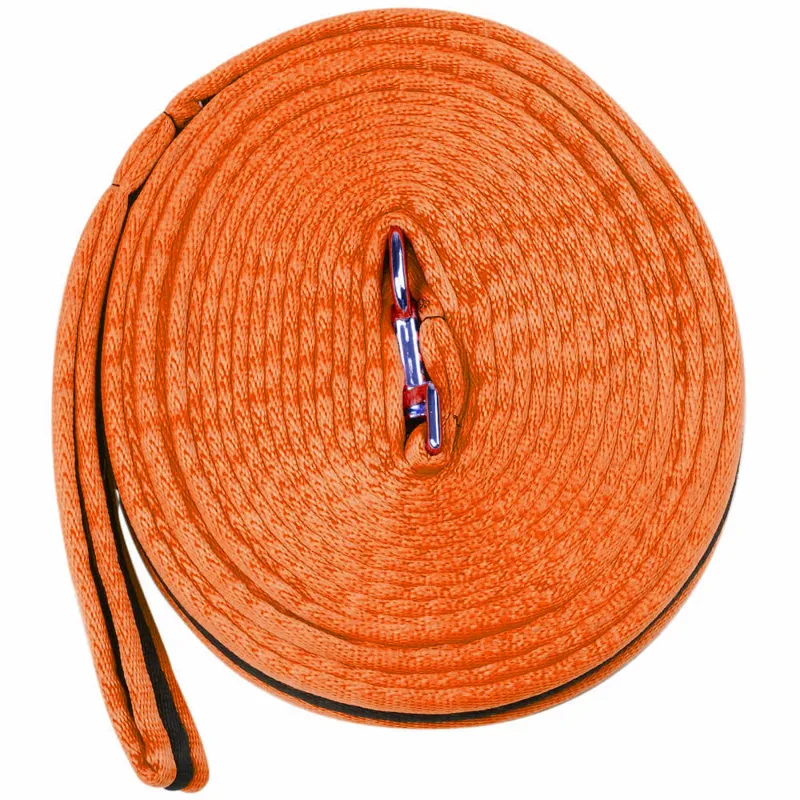 Kincade Brights Two Tone Padded Lunging Rein - Orange/Black