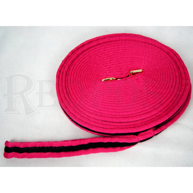 Kincade Brights Two Tone Padded Lunge Line - Hot Pink/Black