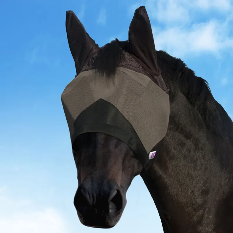 KM Elite Combat Interchangeable Nose Fly Mask - Black-1